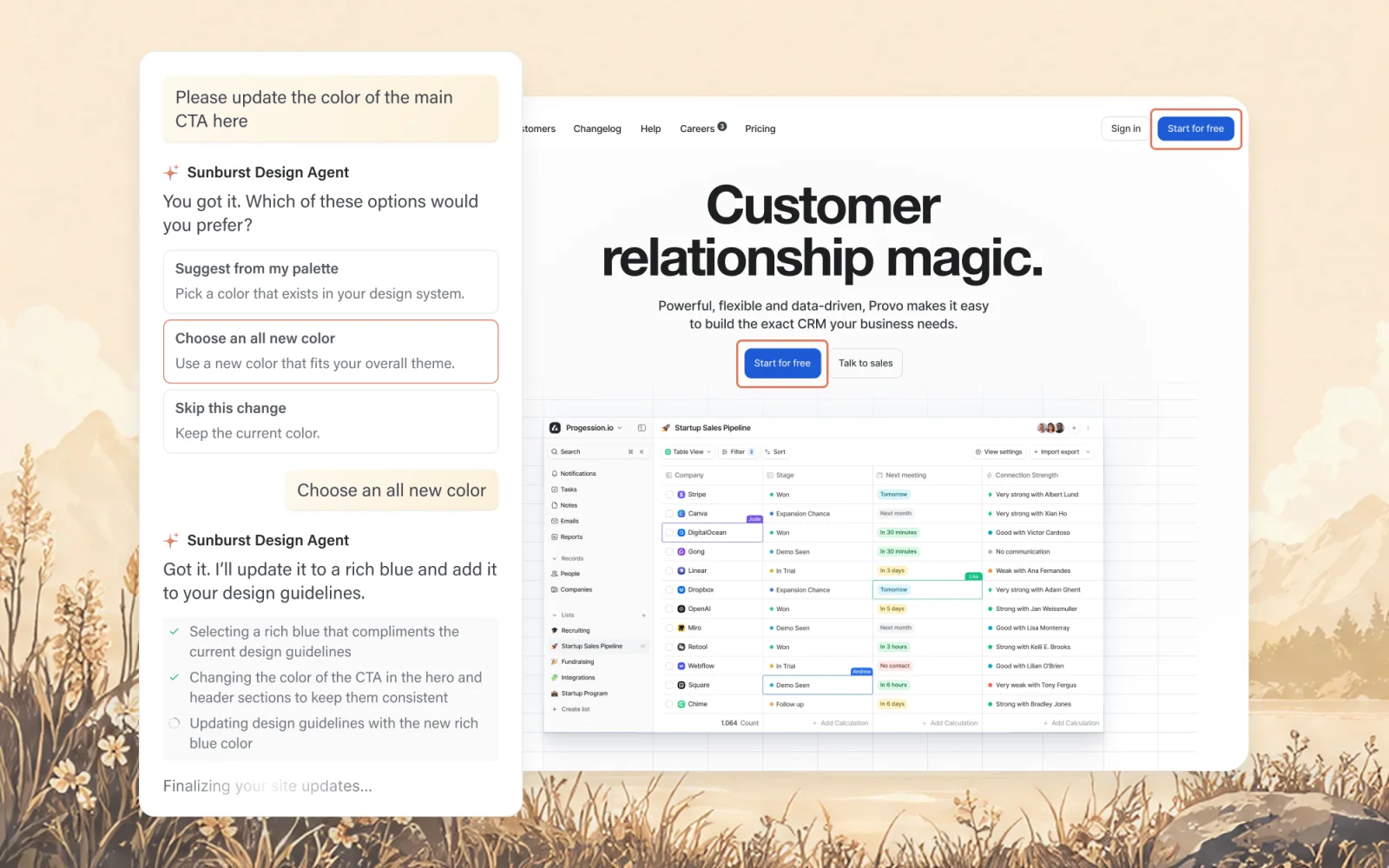 Brand guidelines applied as a design system